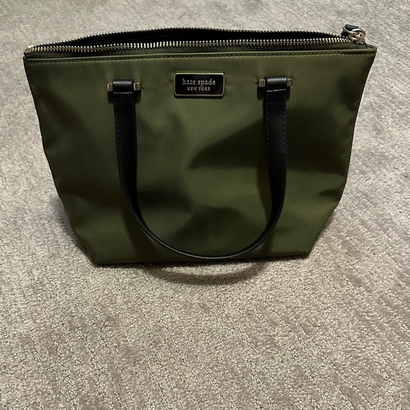 Nylon army green Kate Spade small handbag - Picture 1 of 6